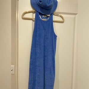 Blue TNA Terry cloth coverup